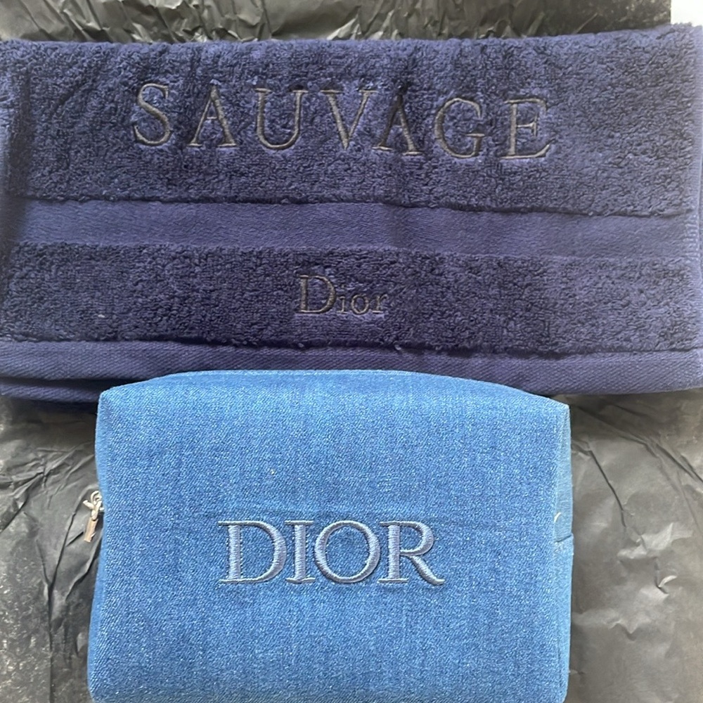 Dior Sauvage Towel, cosmetic bag